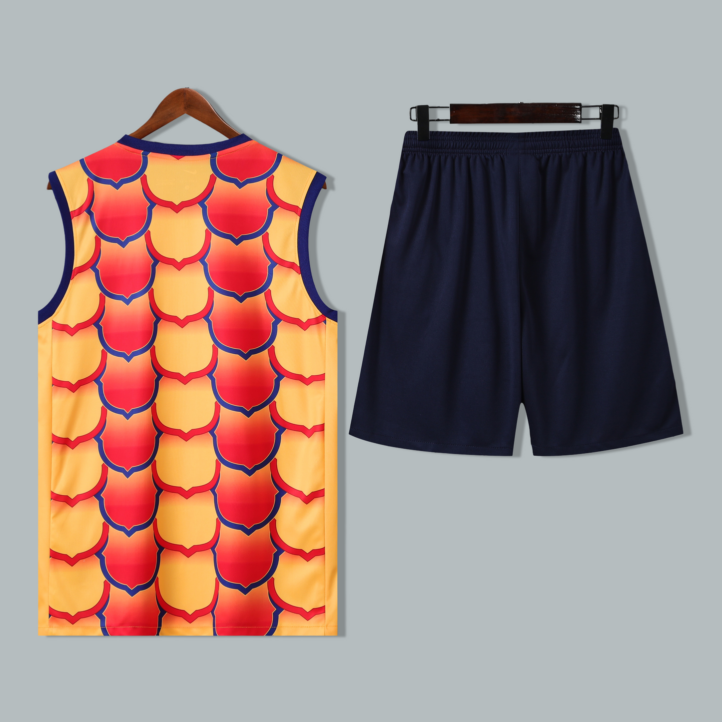 Barcelona 25/26 "Dragon Scales Yellow" Sleeveless Training Jersey and Shorts Set