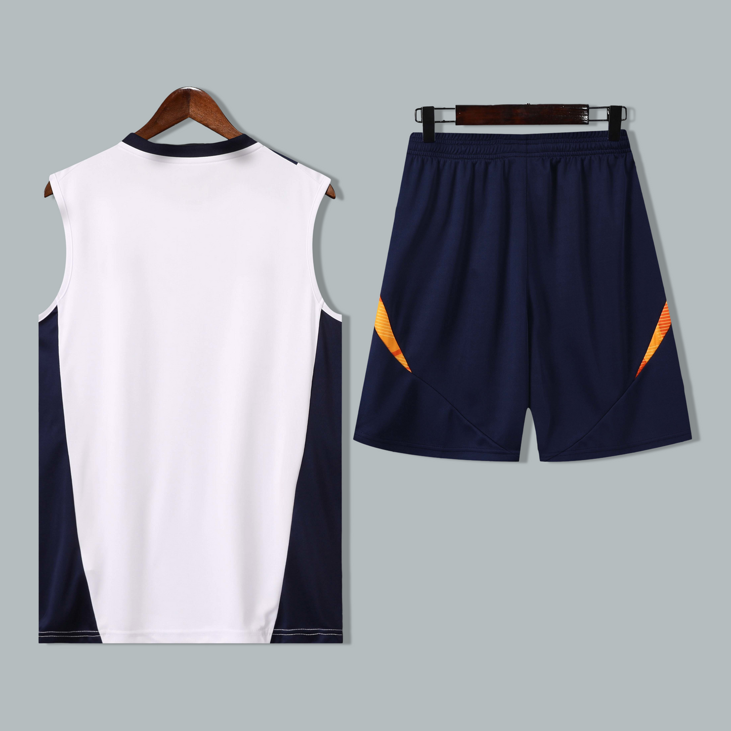 Real Madrid 24/25 'Orange Flame' Sleeveless Training Jersey and Shorts Set