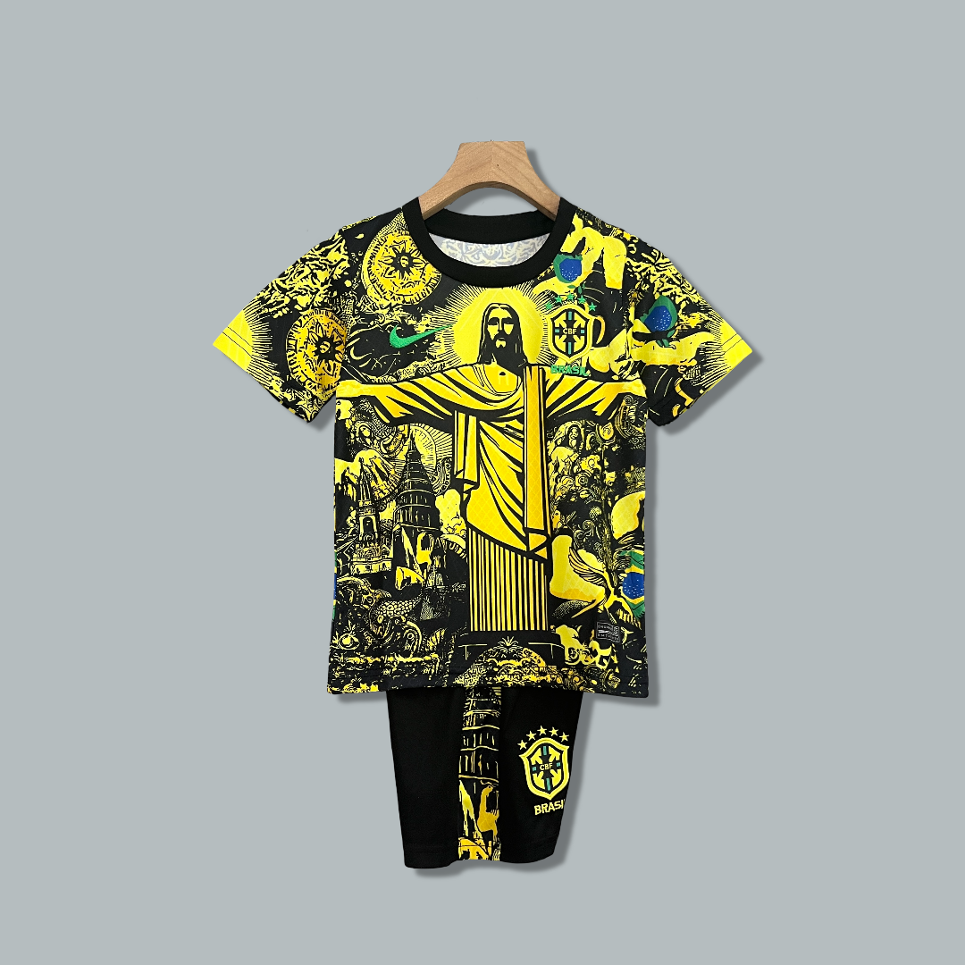 Brazil "Jesus" Yellow Kids Premium Kit