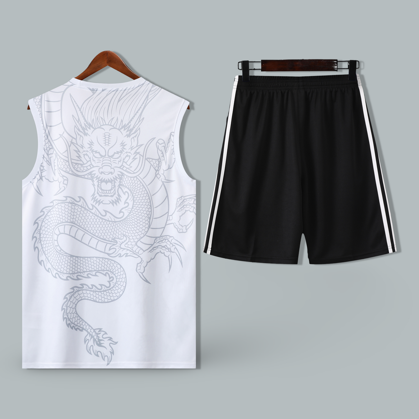 Real Madrid 25/26 "White Dragon" Sleeveless Training Jersey and Shorts Set