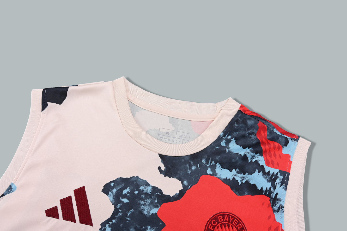 Bayern Munich 25/26 "Abstract Red Blue" Sleeveless Training Jersey and Shorts Set