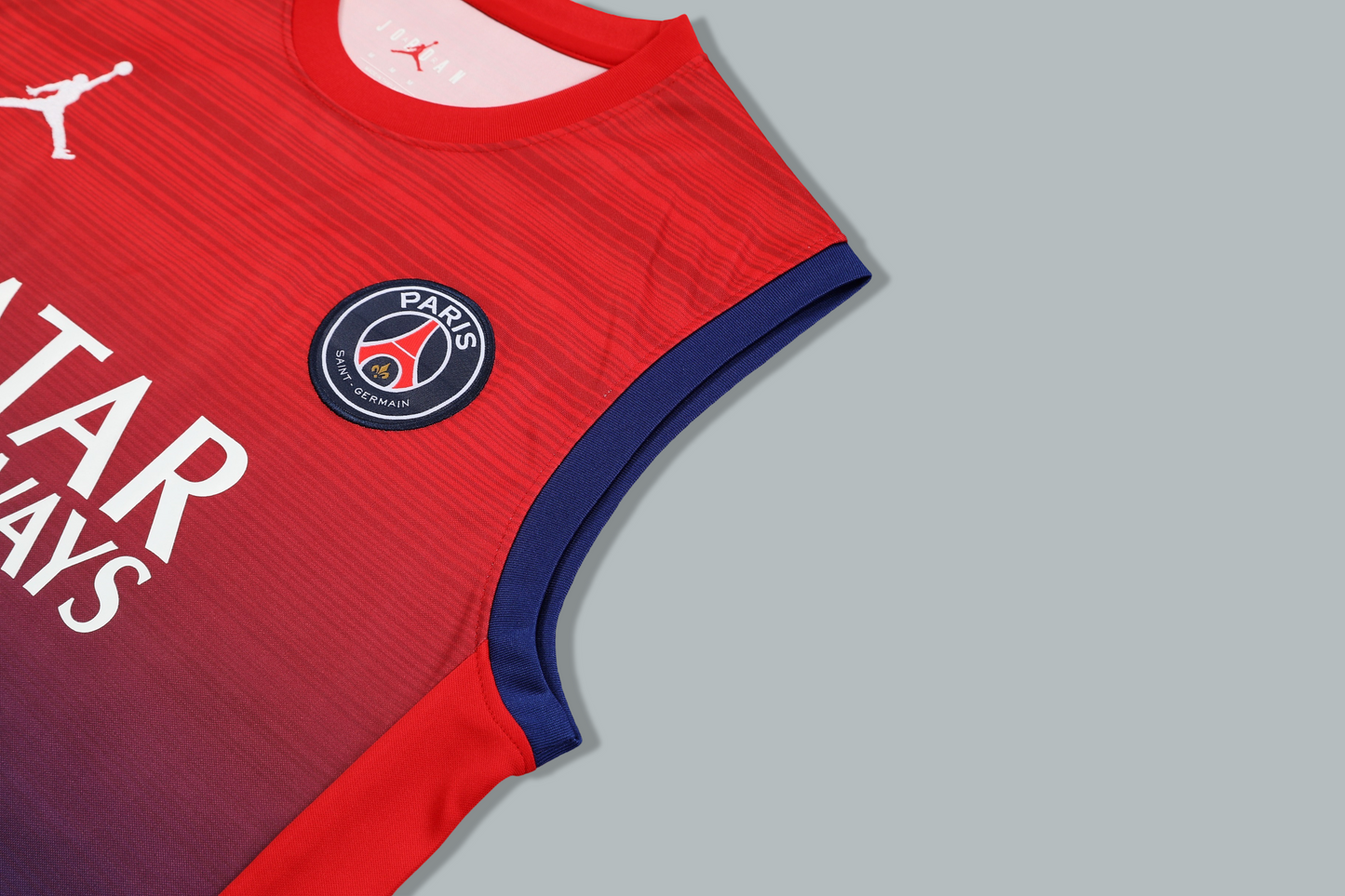 PSG 25/26 "Red to Blue Gradient" Sleeveless Training Jersey and Shorts Set
