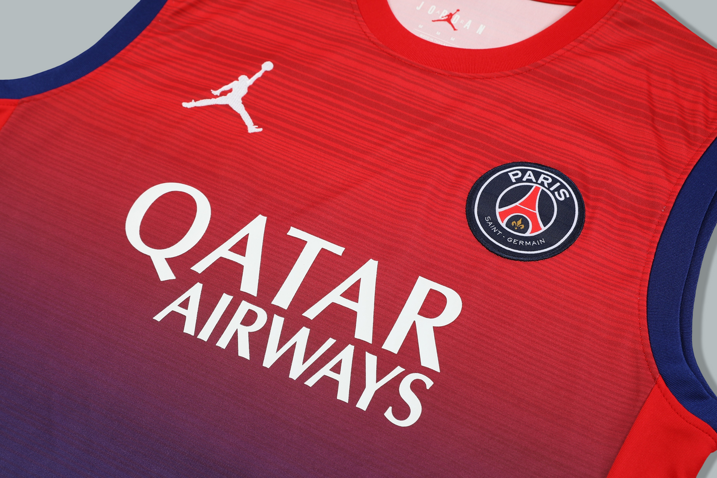 PSG 25/26 "Red to Blue Gradient" Sleeveless Training Jersey and Shorts Set