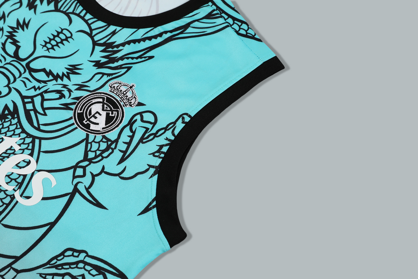 Real Madrid 25/26 "Aqua Red Dragon" Sleeveless Training Jersey and Shorts Set