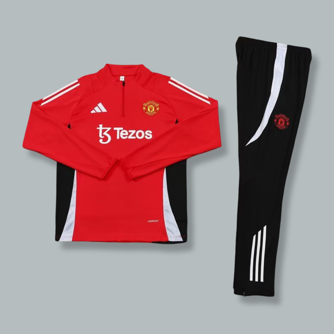 Manchester United 25/26 Training Tracksuit "Red & Black Precision Edition"