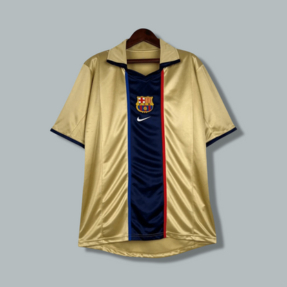 2002-2003 Barcelona Gold Retro Away Kit