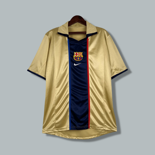 2002-2003 Barcelona Gold Retro Away Kit