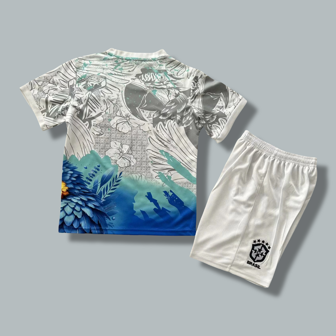 Brazil 25/26 "Blue Macaw Vibe" Premium Kids Kit