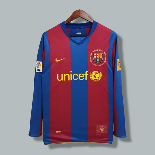 2007-2008 Barcelona Home Long Sleeves Kit