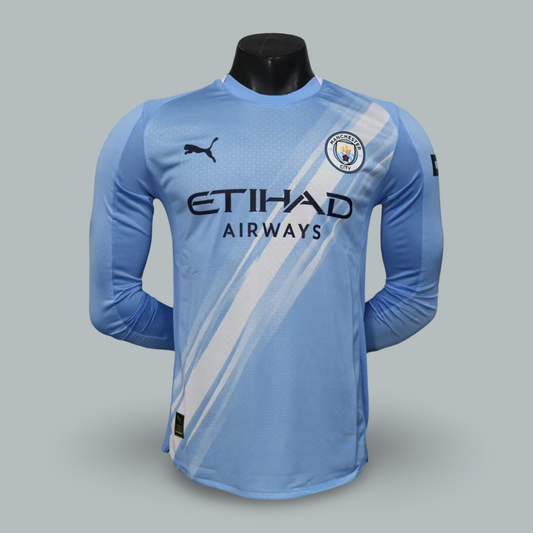 Manchester City 25/26 Home Player Edition Long Sleeve Kit
