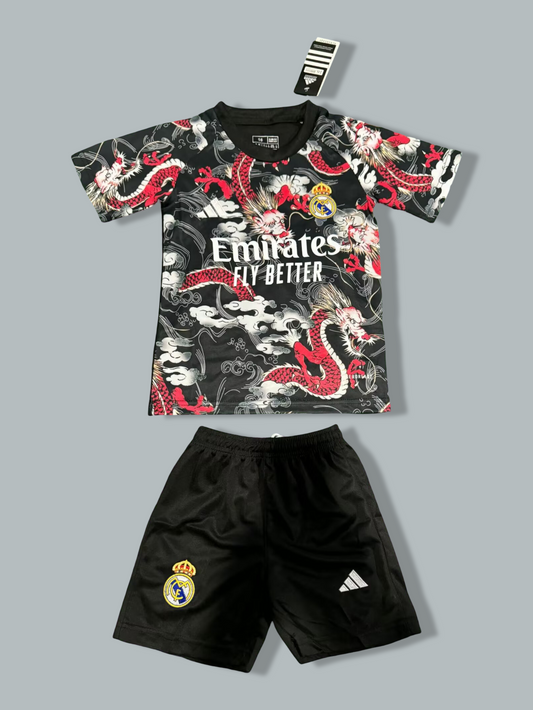 Real Madrid 25/26 "Red Dragon Storm" Premium Kids Kit
