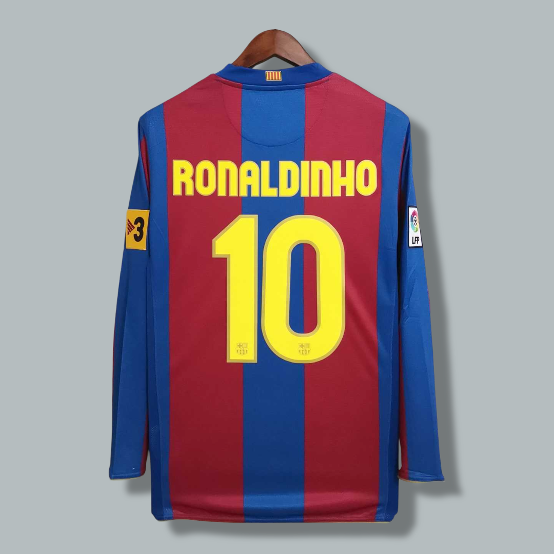 2007-2008 Barcelona Home Long Sleeves Kit