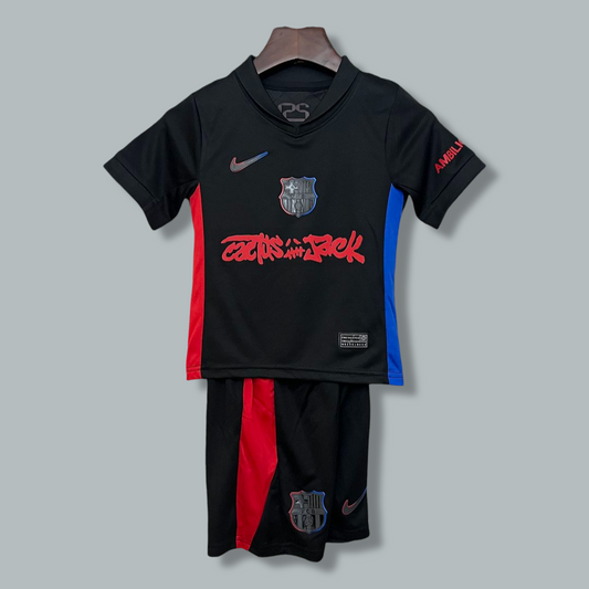 Barcelona 25/26 x Travis Scott Away Kids Kit