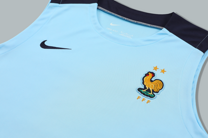 France 25/26 "Sky Blue" Sleeveless Training Jersey and Shorts Set