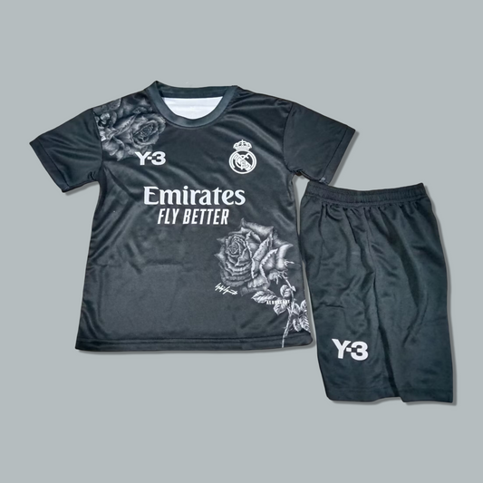 Real Madrid 25/26 "Y-3 Black Elegance" Premium Kids Kit