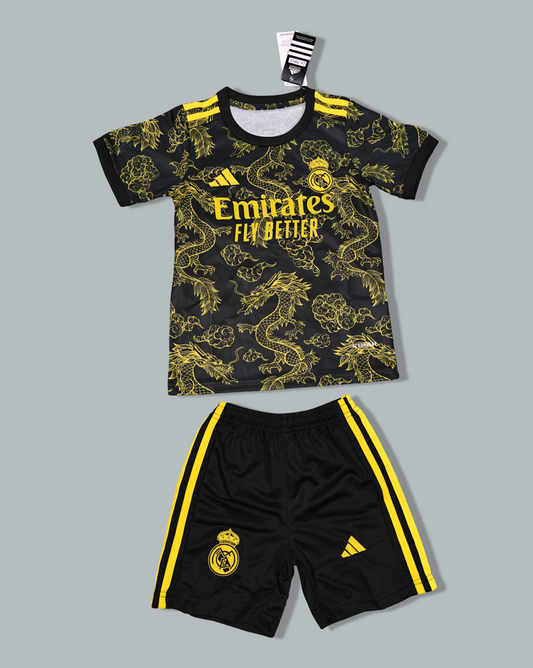 Real Madrid 25/26 "Golden Dragon Rise" Premium Kids Kit