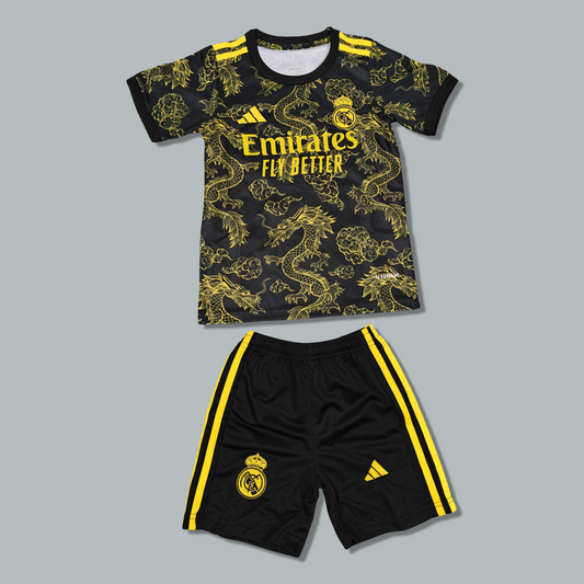 Real Madrid 25/26 "Golden Dragon Rise" Premium Kids Kit