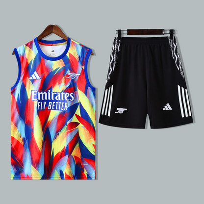 Arsenal 25/26 "Multicolor Flames" Sleeveless Training Jersey and Shorts Set