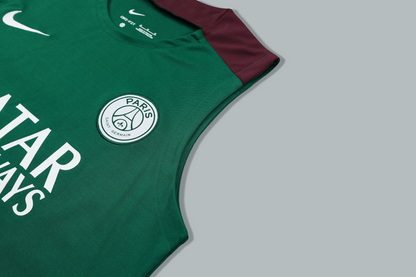 PSG 25/26 "Emerald Green" Sleeveless Training Jersey and Shorts Set