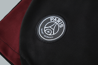 PSG 25/26 "Black Bordeaux" Sleeveless Training Jersey and Shorts Set