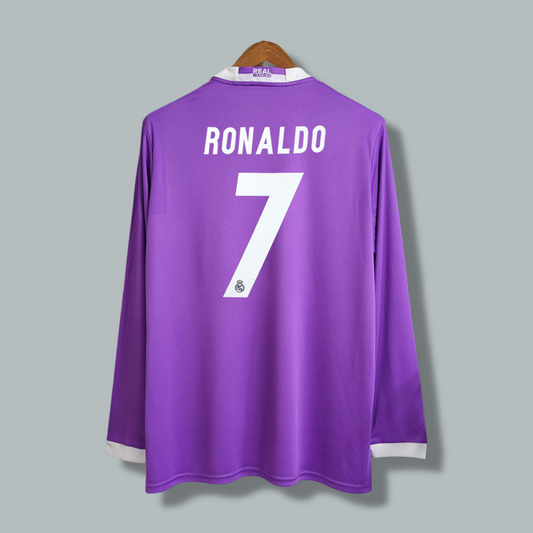2016-2017 Real Madrid Away Purple Long Sleeve Kit