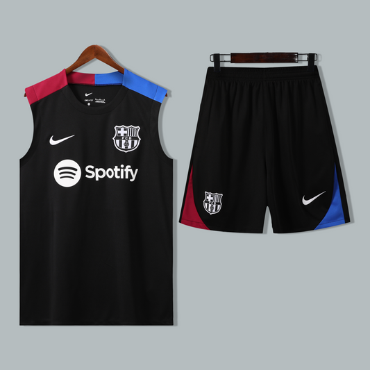 Barcelona 24/25 "Monochrome Legacy" Sleeveless Training Jersey and Shorts Set