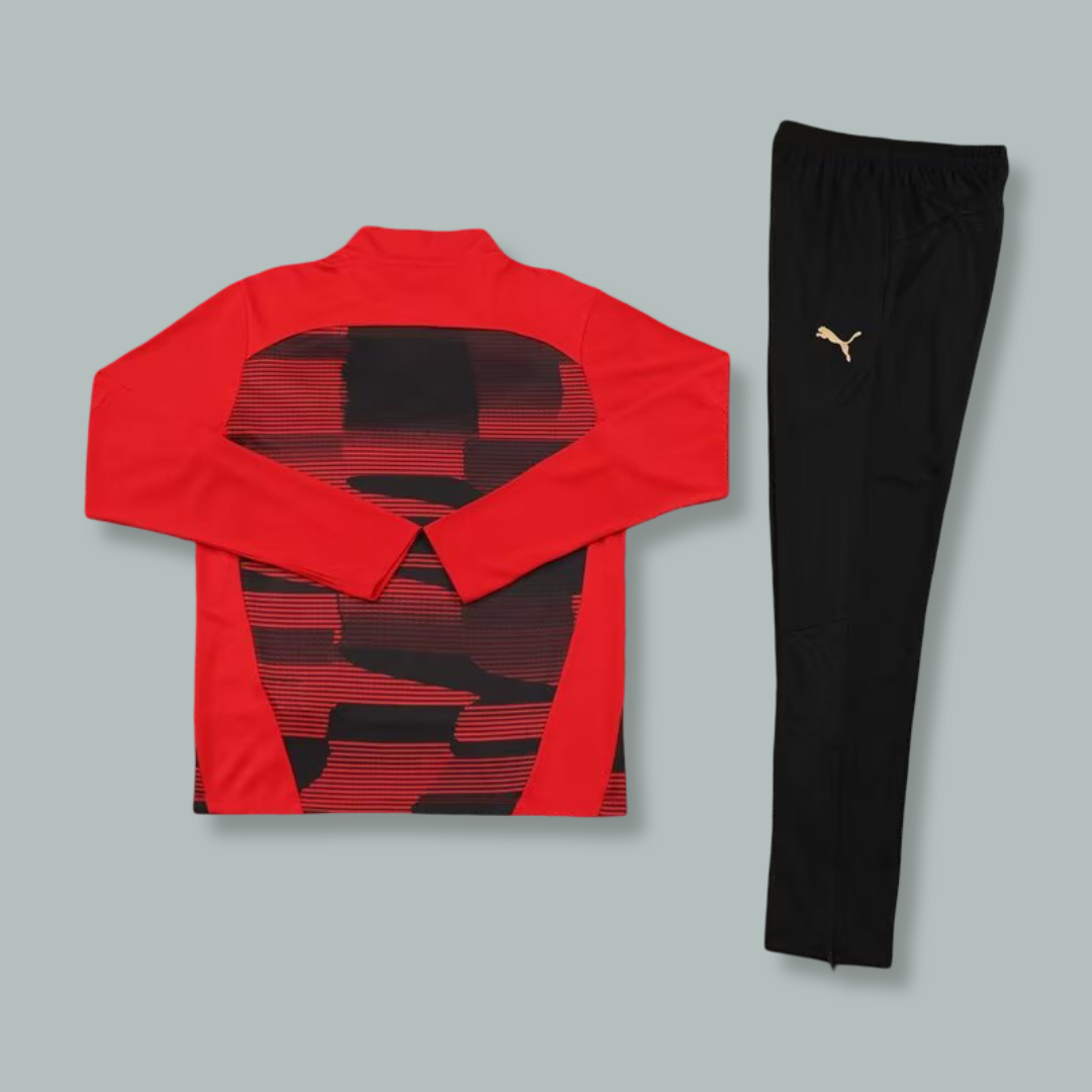 AC Milan 25/26 Training Tracksuit "Black & Red Striker Edition"