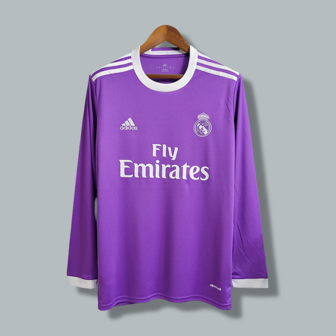 2016-2017 Real Madrid Away Purple Long Sleeve Kit
