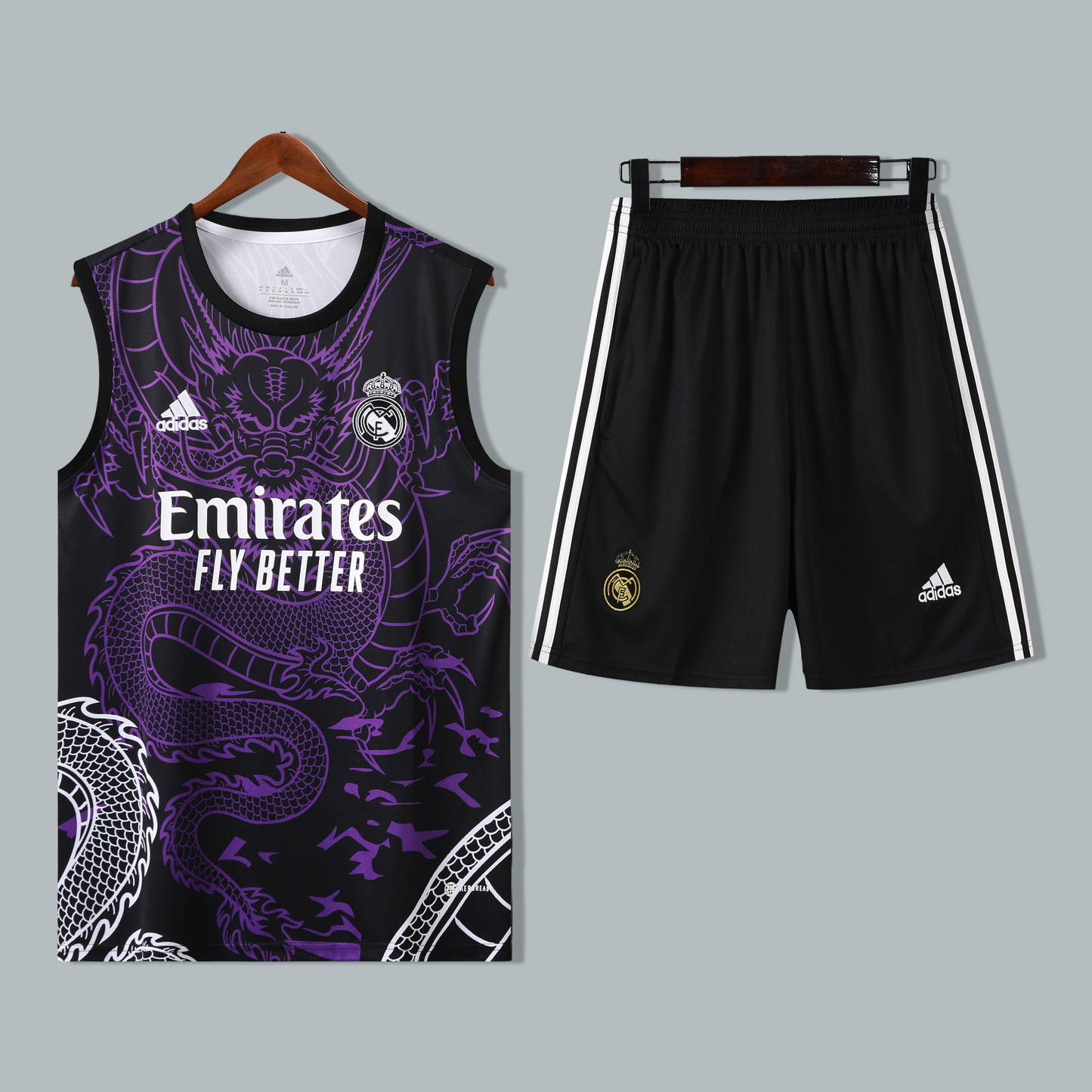 Real Madrid 25/26 "Purple Dragon" Sleeveless Training Jersey and Shorts Set