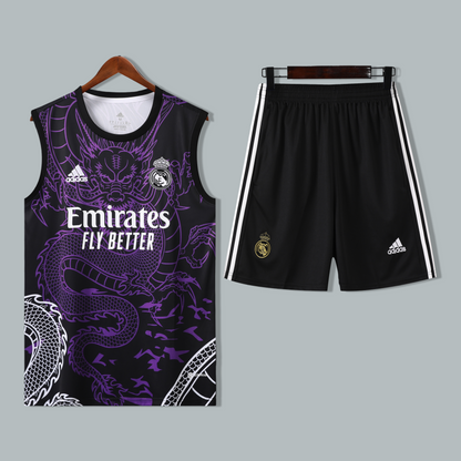 Real Madrid 25/26 "Purple Dragon" Sleeveless Training Jersey and Shorts Set