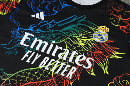 Real Madrid 25/26 "Black Dragon" Sleeveless Training Jersey and Shorts Set