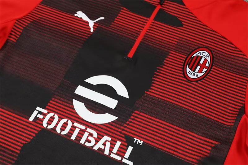 AC Milan 25/26 Training Tracksuit "Black & Red Striker Edition"