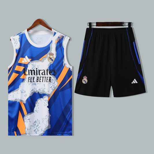 Real Madrid 25/26 "Royal Impact" Sleeveless Training Jersey and Shorts Set