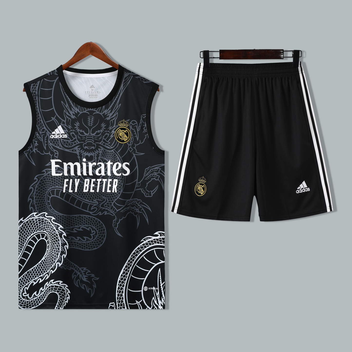 Real Madrid 25/26 "Silver Dragon" Sleeveless Training Jersey and Shorts Set