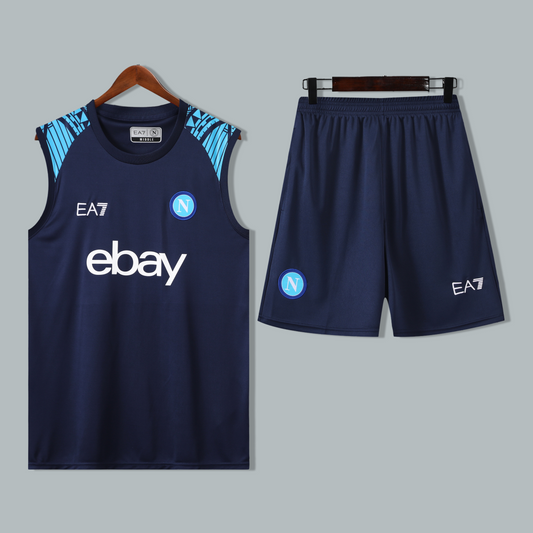 Napoli 24/25 "Deep Navy" Sleeveless Training Jersey and Shorts Set