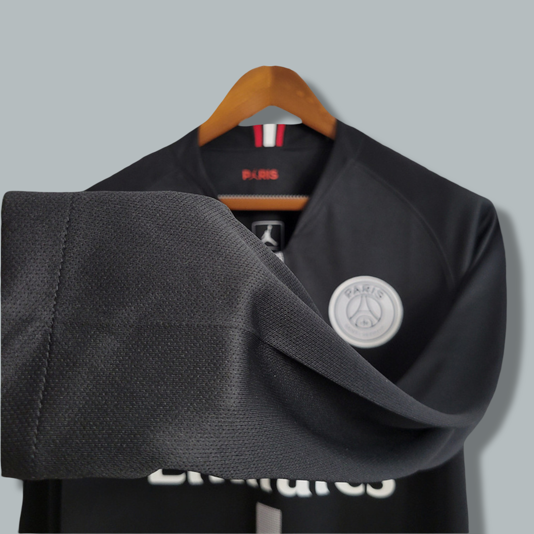 2018-2019 PSG Black Champions League Long Sleeve Kit