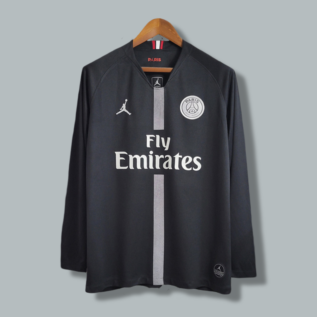 2018-2019 PSG Black Champions League Long Sleeve Kit