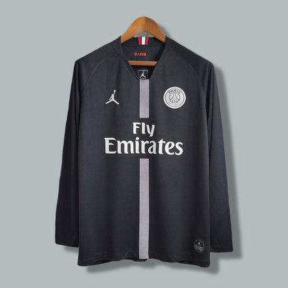 2018-2019 PSG Black Champions League Long Sleeve Kit