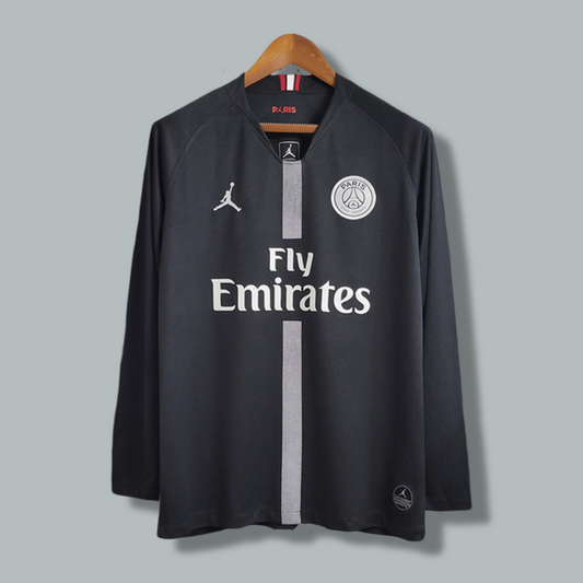 2018-2019 PSG Black Champions League Long Sleeve Kit