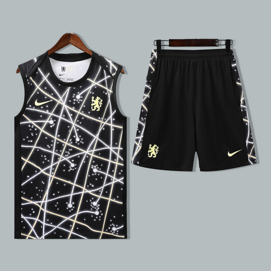 Chelsea 25/26 "Starlight Grid" Sleeveless Training Jersey and Shorts Set