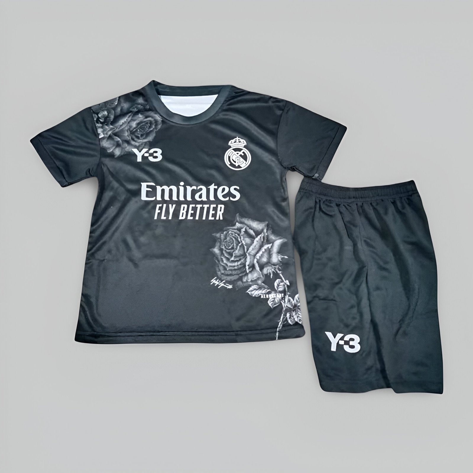 Real Madrid 25/26 "Y-3 Black Elegance" Premium Kids Kit